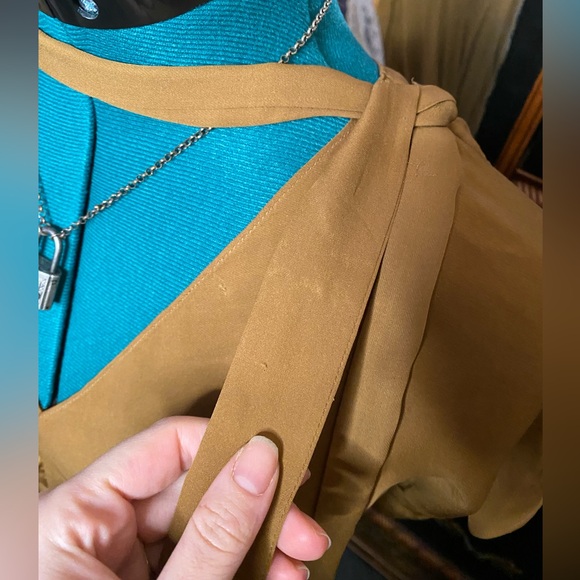 Anagram by Gary Gramm silk multi-way wrap dress in bronze - Picture 6 of 6